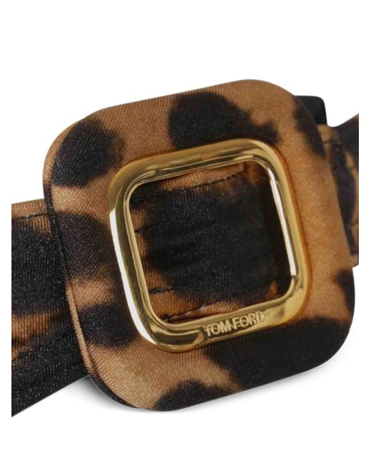 Tom Ford Metallic Leopard-Print Bikini