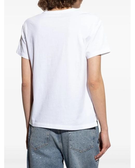 Zadig & Voltaire White Logo-Embroidered Cotton T-Shirt