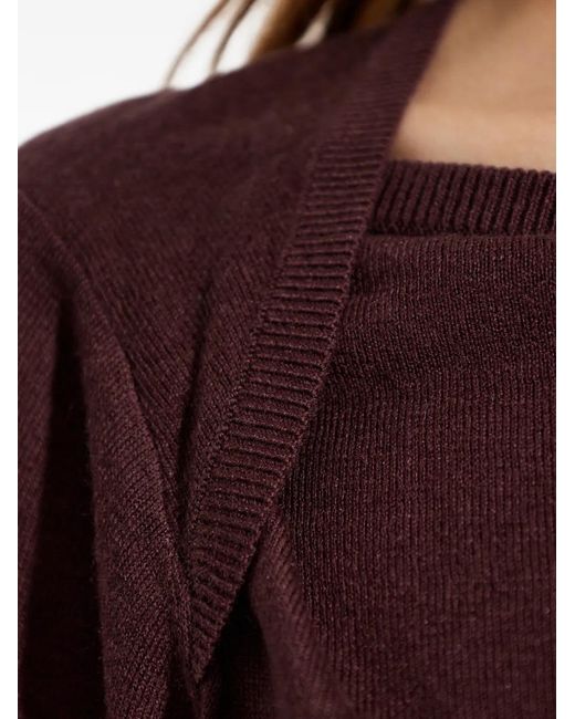 By Malene Birger Purple Gwen Square-Neck Sweater