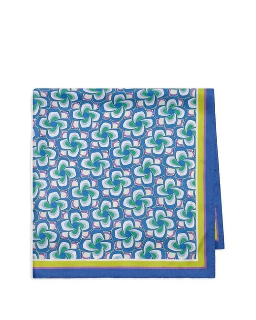 Maliparmi Blue Printed Scarf