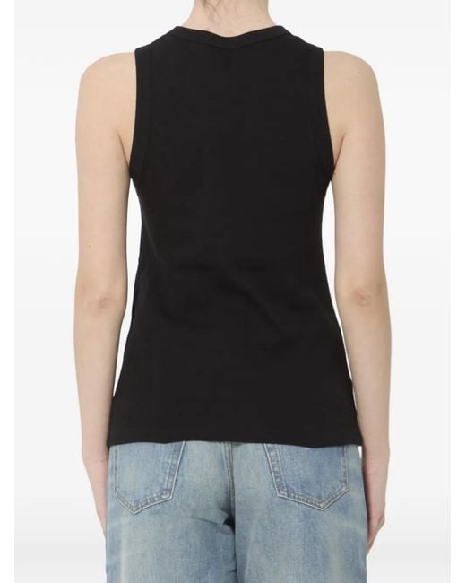 Saint Laurent Black Cassandre Tank Top
