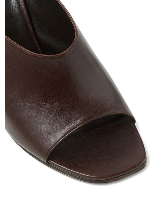 Versace Brown Giulietta Leather Mules 80Mm
