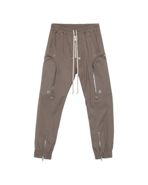 Rick Owens Gray Bauhaus Zip-Pocket Trousers for men