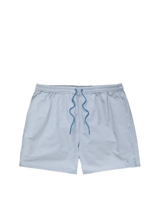 Calvin Klein Blue Striped Seersucker Swim Shorts for men