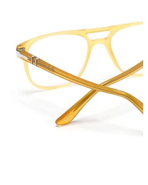 Persol Metallic Pilot-Frame Translucent Glasses for men