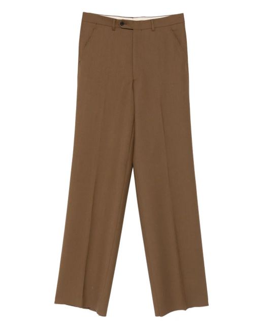 Husbands Brown Button Trousers for men