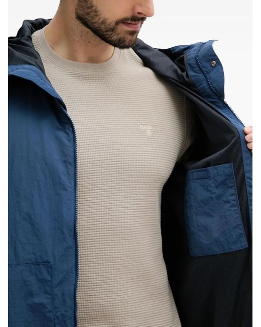 Barbour Blue Hooded Jacket for men