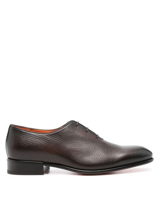 Chaussures oxford en cuir Santoni pour homme en coloris Brown