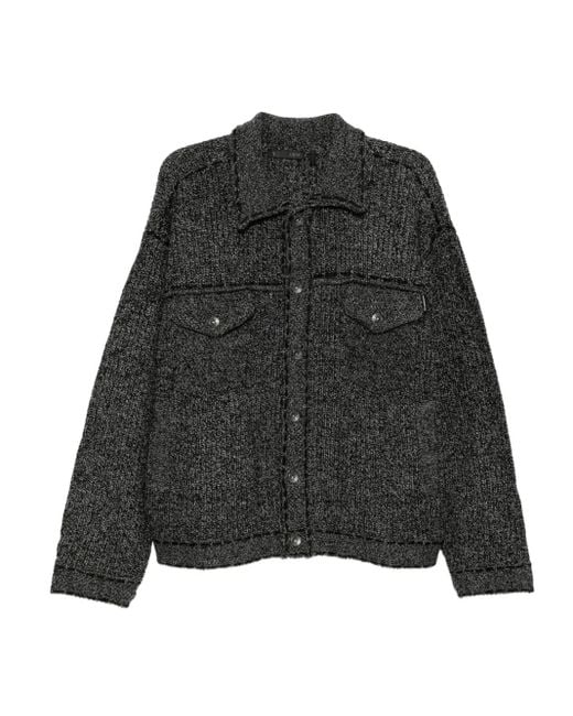 メンズ FIVE CM ニットジャケット Black