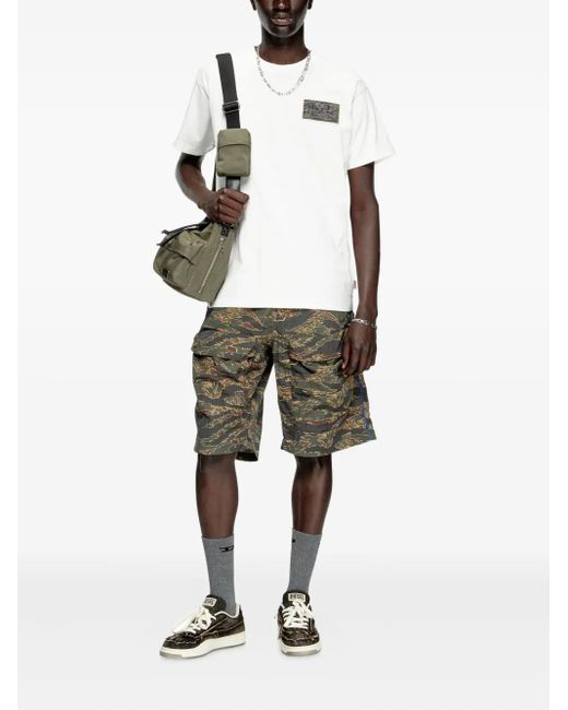 DIESEL White T-Norm-T3 Graphic-Patch T-Shirt for men