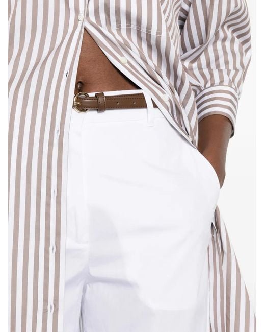 Max Mara White Belt Trousers