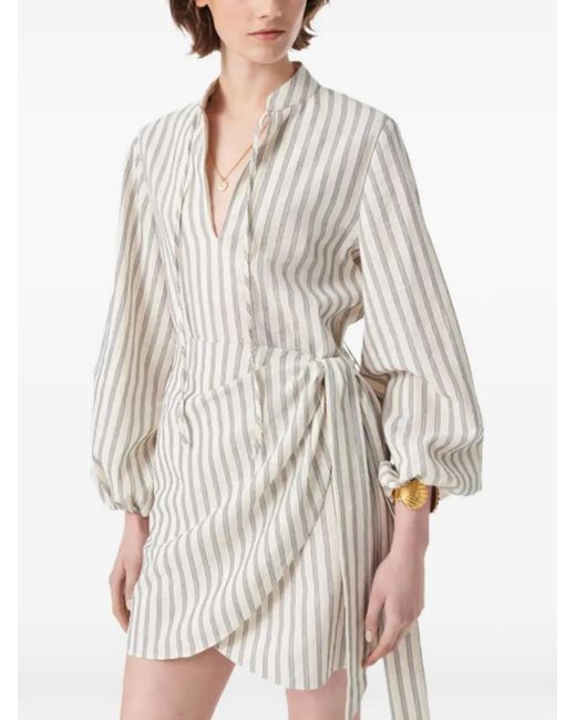 Vanessa Bruno White Gloriosa Striped Midi Dress