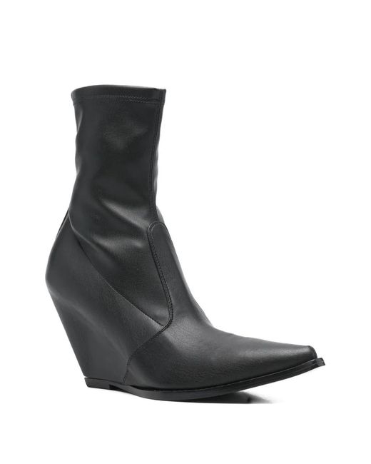 B1ARCHIVE Black 100Mm Wedge Point-Toe Ankle Boots