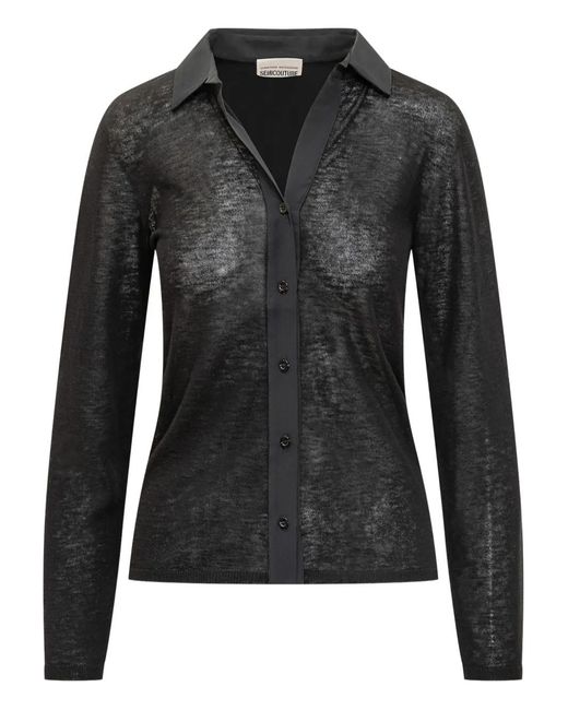Semicouture Black Wool Shirt
