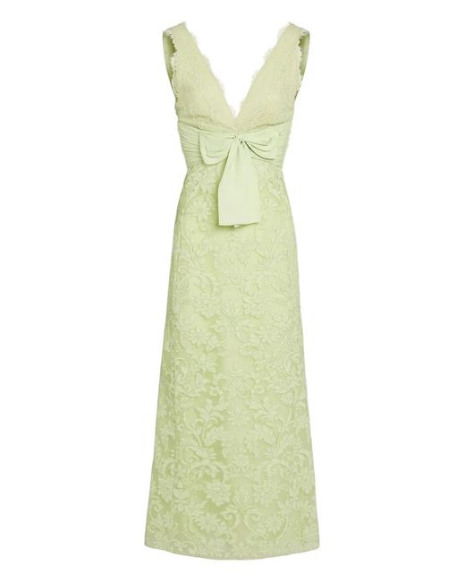 Giambattista Valli Women's Green Lace Bow-Detail Maxi Dress -  www.disolcolor.com