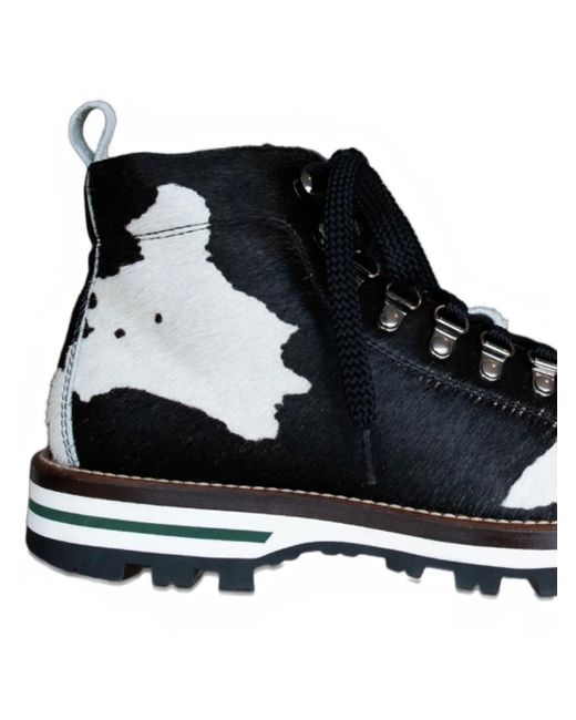 Monpiz Black Horse-Print Boots