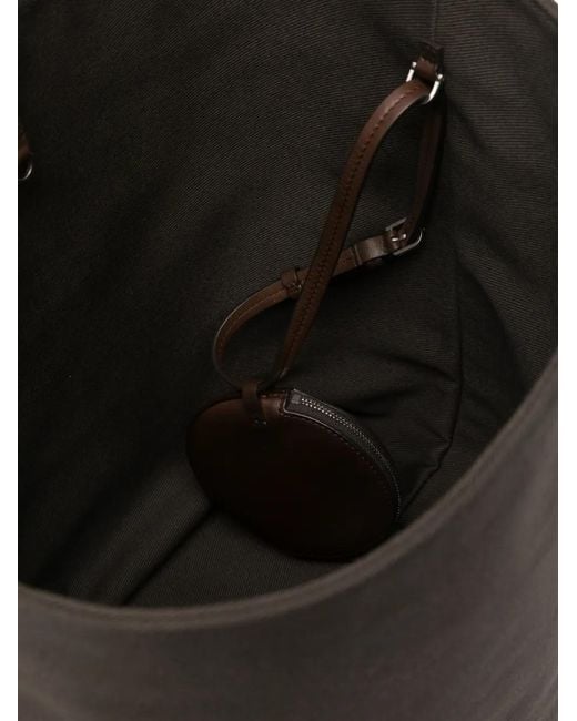 The Row Black Large N/S Park Tote Bag