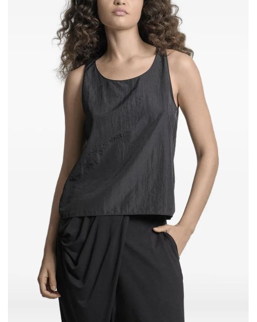 Top con cuello redondo Uma | Raquel Blay de color Black