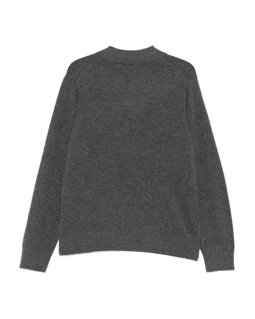 THE GARMENT Gray Como Button Polo Top