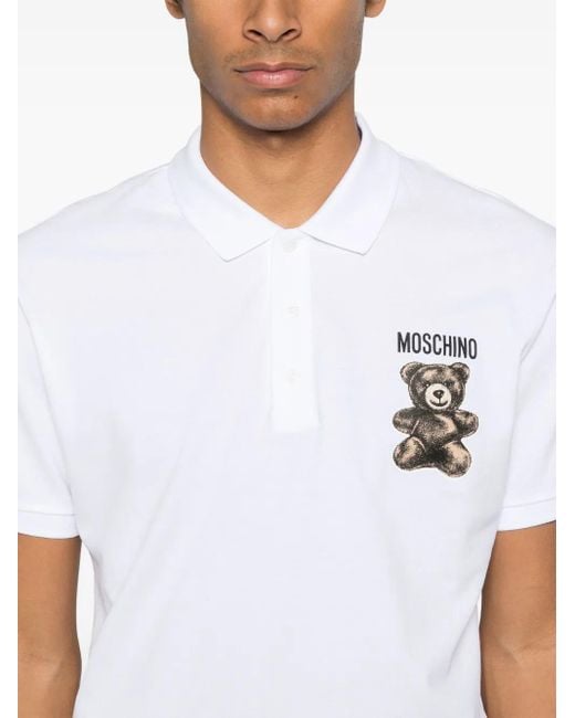 Moschino White Polo Teddy Bear for men