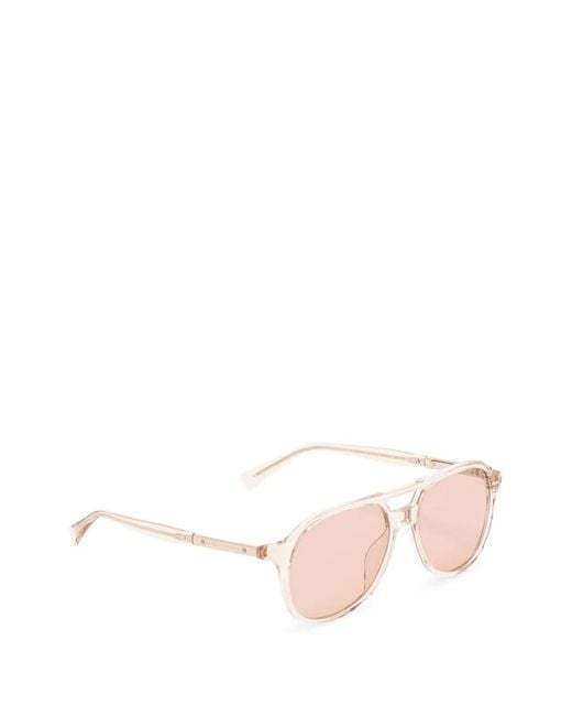 Brunello Cucinelli Pink Pilot-Frame Sunglasses