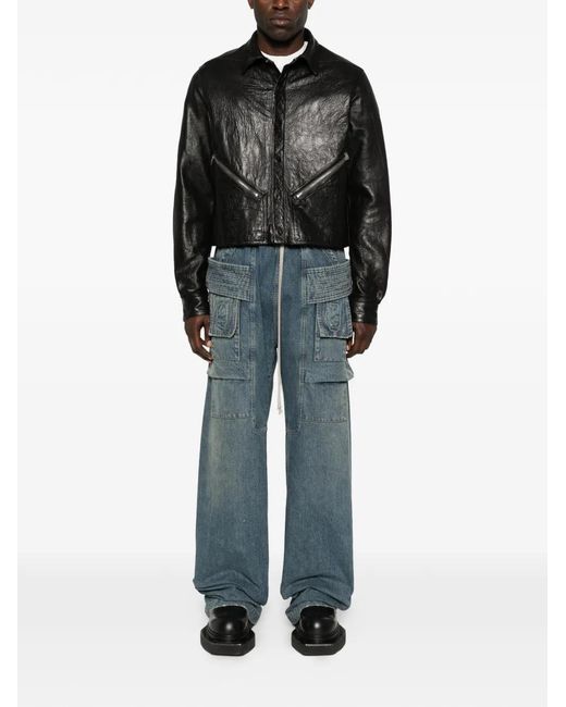 Rick Owens Blue Creatch Wide Cargo Drawstring for men