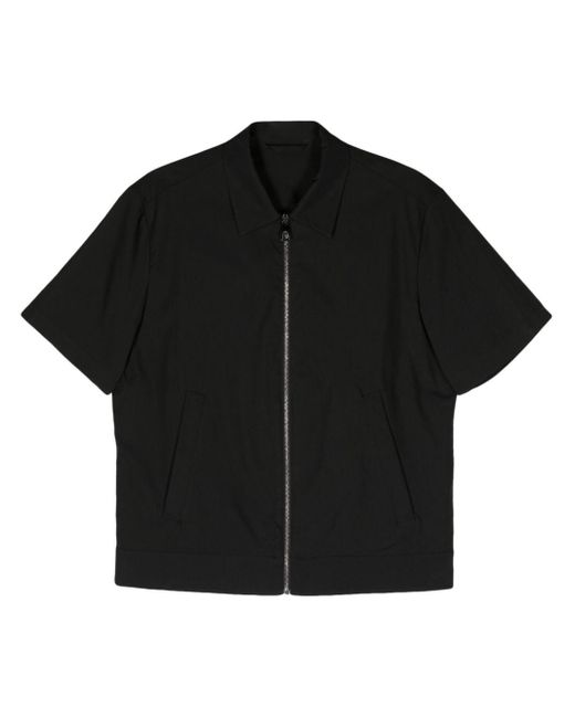 Neil Barrett Overhemd Met Korte Mouwen En Rits in het Black voor heren