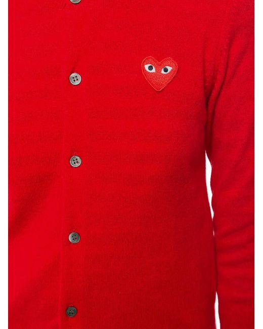 COMME DES GARÇONS PLAY Logo Embroidered Buttoned Cardigan