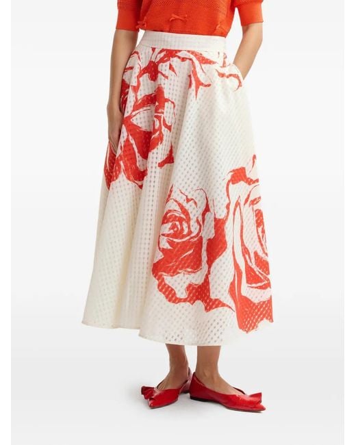 Essentiel Antwerp White Floral Skirt
