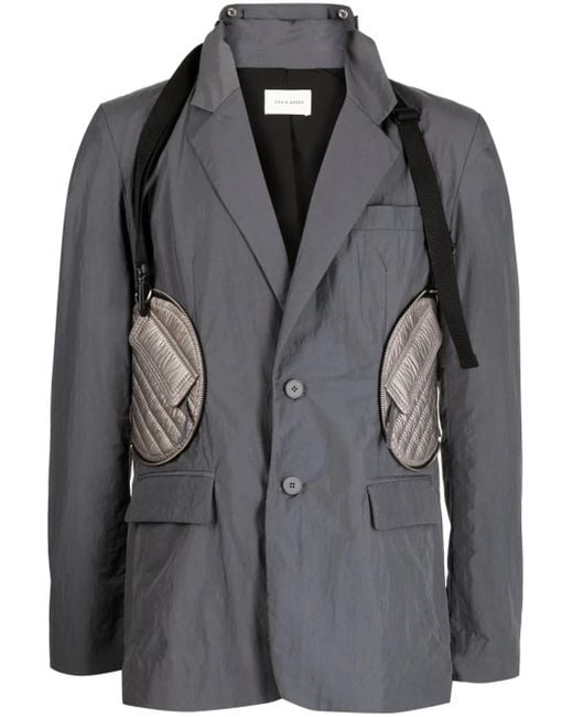 Craig Green Black Packable Single-Breasted Blazer for men