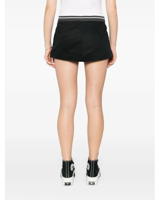 Nike Black Swoosh Twill Mini Skirt