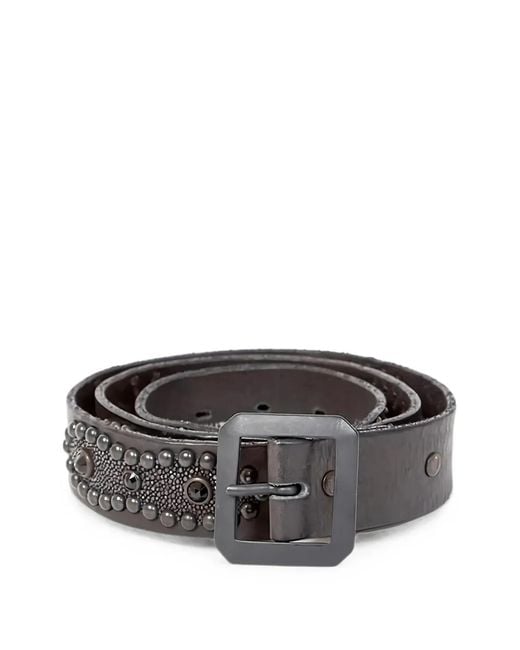 HTC Gray Marlena Studded Leather Belt