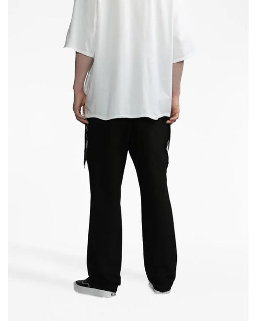 Undercover Black Zip-Detail Straight-Leg Trousers for men