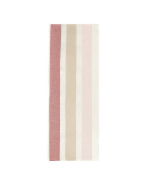 Paul & Shark White Striped Scarf for men