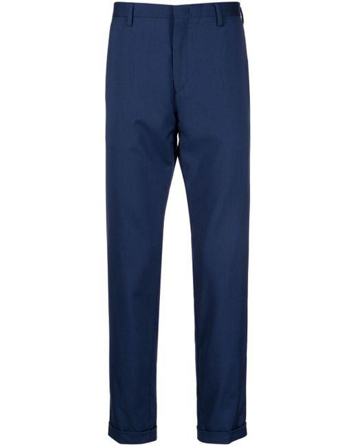 Paul Smith Blue Slim-fit Tailored Wool Trousers for men