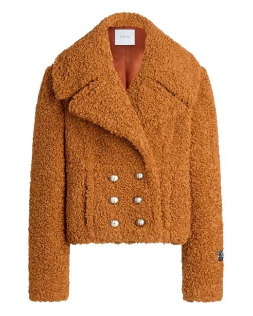 Patou Brown Double-Breasted Coat