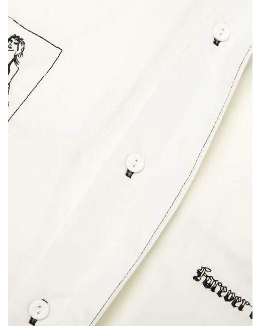 JUNGLES White Graphic-Print Short-Sleeve Shirt for men