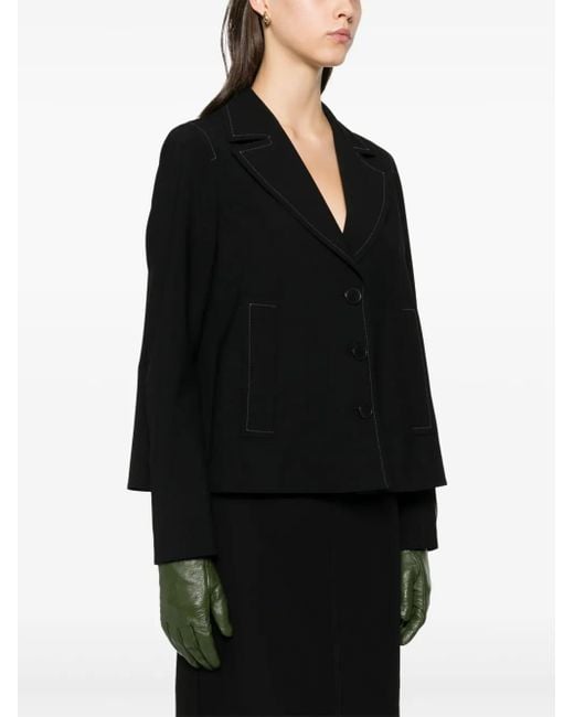 Marni Black Contrast-Stitching Jacket