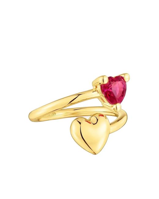 Anillo con forma de corazón Tous de color Metallic