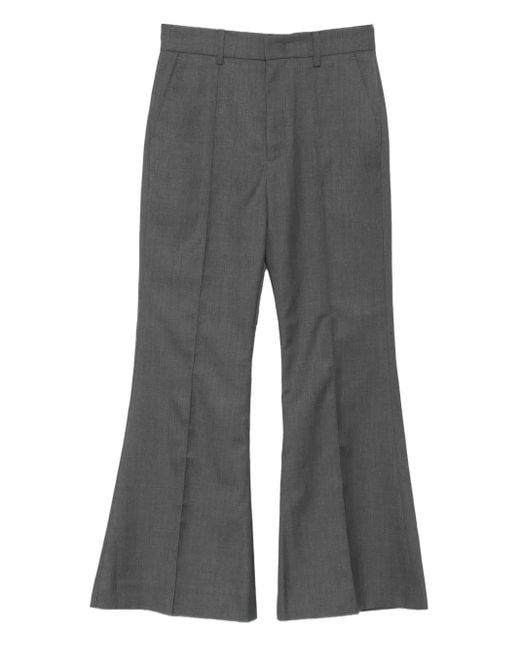 ROKH Gray Crease Flared Trousers