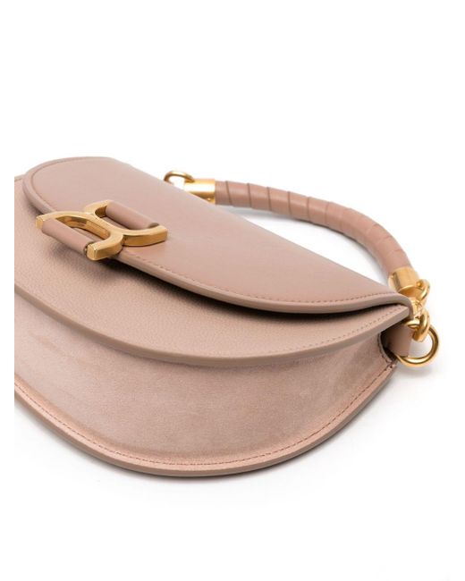 Chloé Pink Woodrose Marcie Bag With Flap And Chain