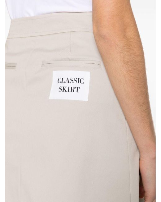 Moschino Natural Pleated Stretch-cotton Miniskirt