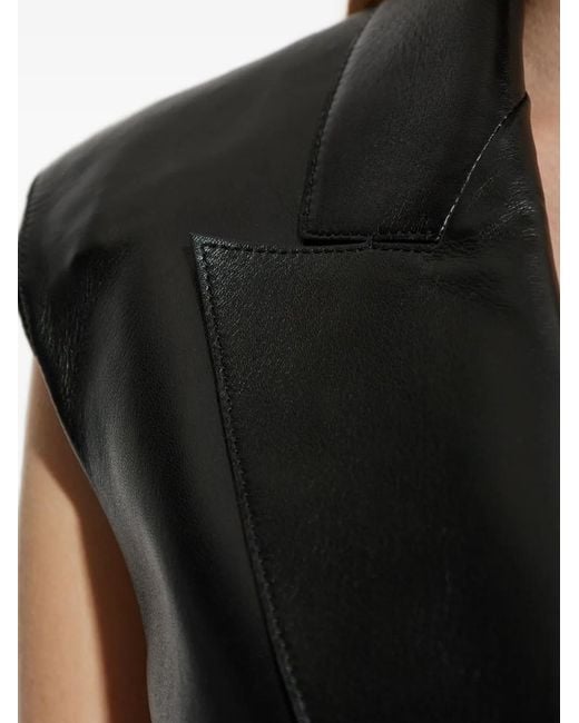 Givenchy Black Double-Breasted Sleeveless Jacket