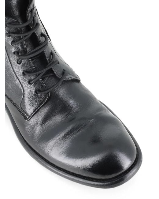 Officine Creative Black Calitxe 089 Lace-Up Ankle Boots