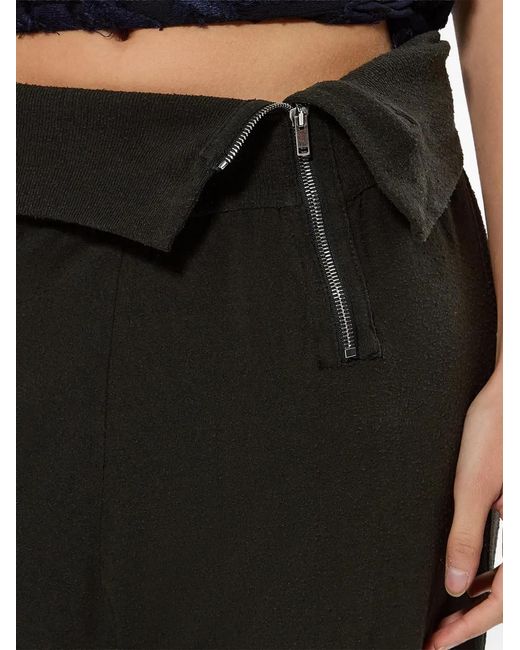 Isabel Marant Black Tydie Zip-Details Trousers
