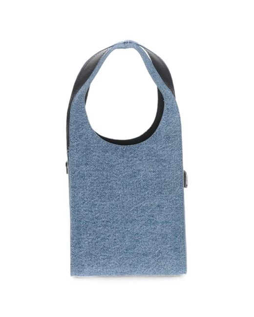 Coperni Blue Mini Swipe Canvas Tote Bag