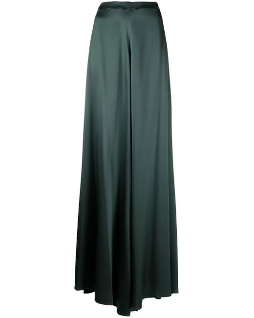 Voz Green Silk Palazzo Pants
