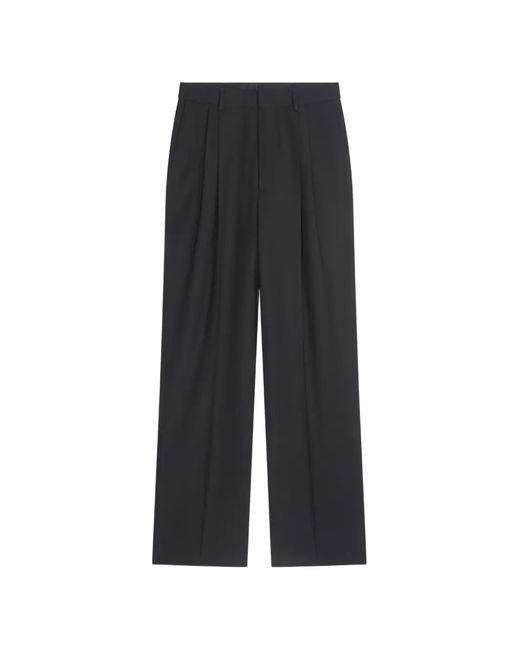 Dries Van Noten Blue Straight-Leg Wool Pants for men