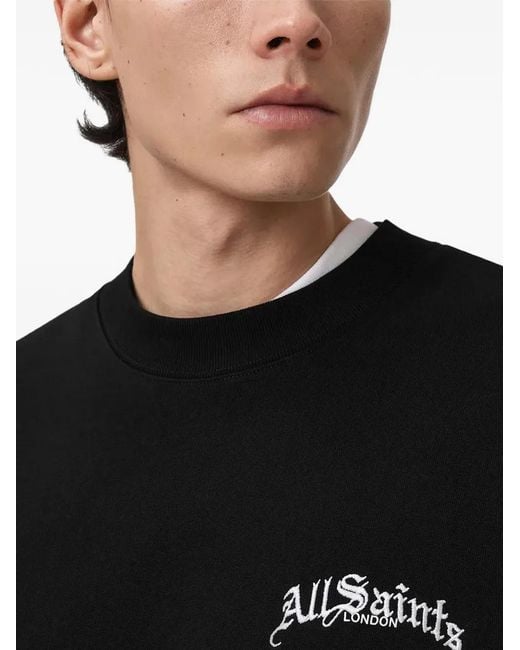 AllSaints Black Sweat Descent À Logo for men