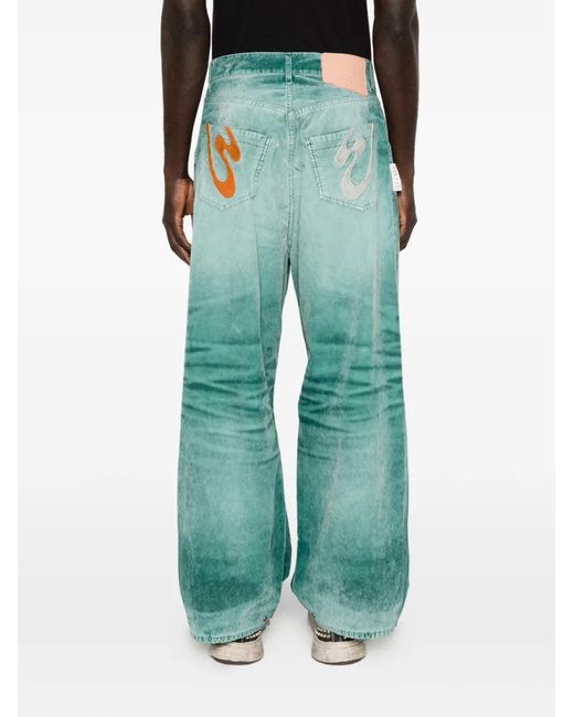 PDF Green Velvet Embroidered Trousers for men